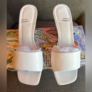 Jeffrey Campbell Appetit Elegant White Wedge Sandals